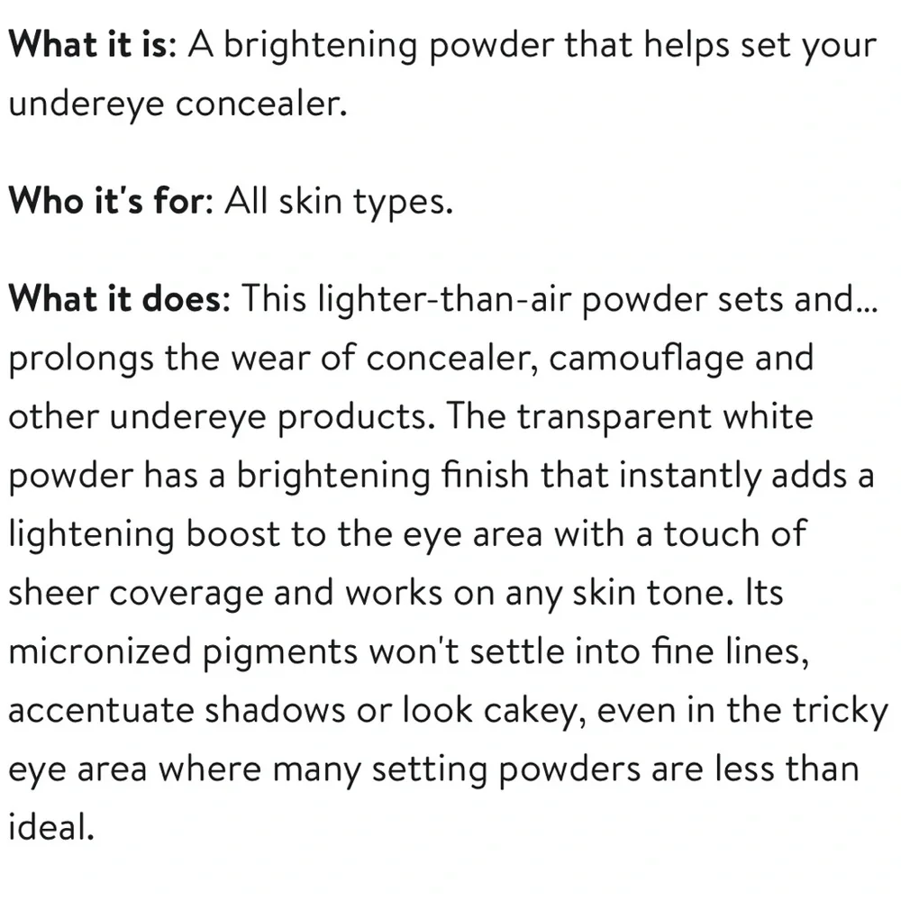 Laura Mercier Secret Brightening Powder for Under Eyes